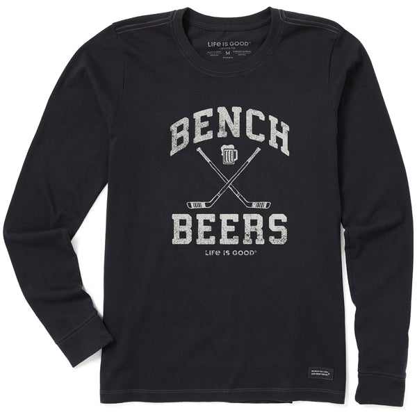 life is good Women's Bench Beers Long Sleeve Crusher Tee