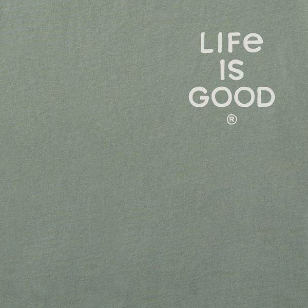 Life Is Good Women's Bert's Bulldog With Piano Short Sleeve Crusher Boxy Tee