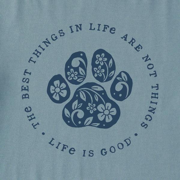 Life Is Good Women's Best Things Floral Paw Snuggle Up Sleep Vee