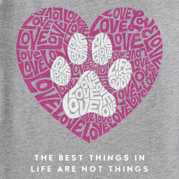Life Is Good Women's Best Things Paw Heart Crusher Tank