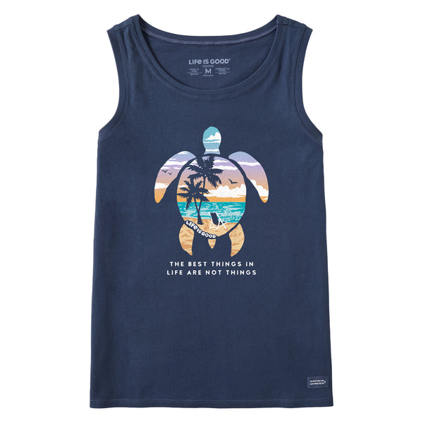 Life Is Good Women's Best Things Sea Turtle Beach Crusher Tank