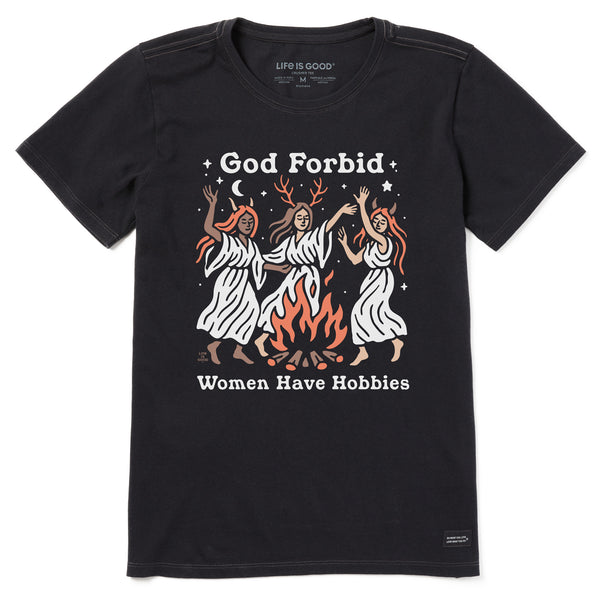 life is good Women's Bonfire Hobbies Short Sleeve Crusher Tee
