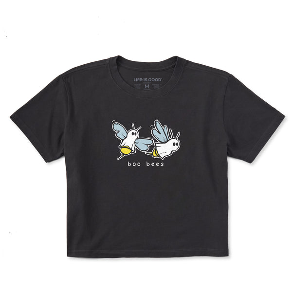 life is good Women's Boo Bees Short Sleeve Crusher Boxy Tee