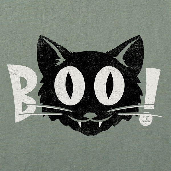 Life Is Good Women's Boo Cat Short Sleeve Crusher Boxy Tee