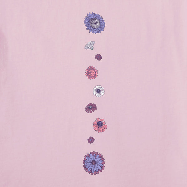 Life Is Good Women's Botanical Flowers Long Sleeve Crusher Tee
