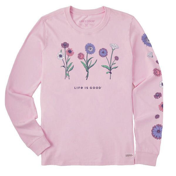 life is good Women's Botanical Flowers Long Sleeve Crusher Tee