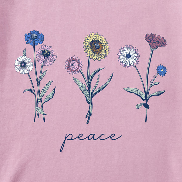 Life Is Good Women's Botanical Flowers Peace Crusher Tank