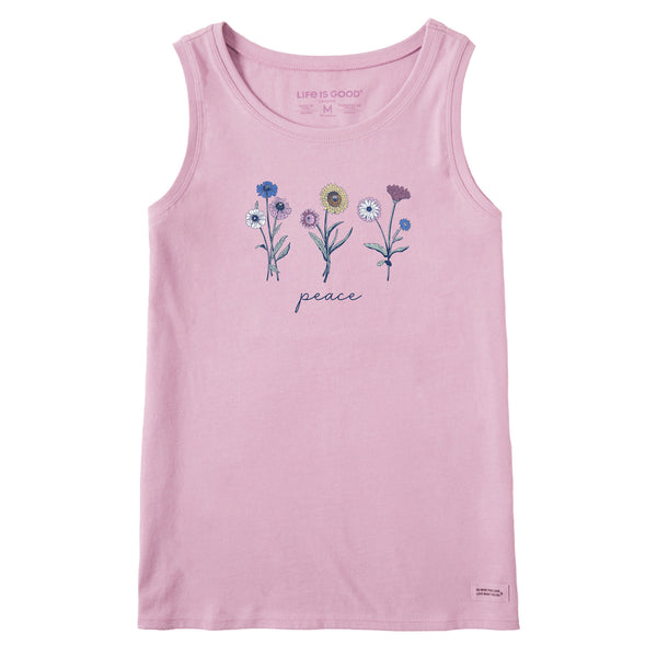 life is good Women's Botanical Flowers Peace Crusher Tank