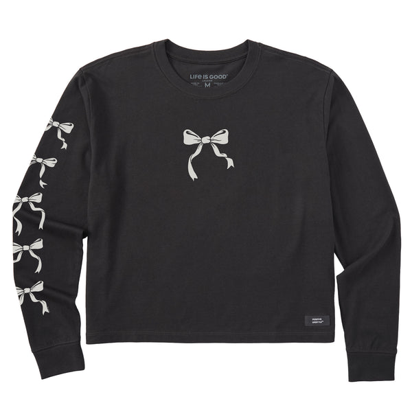 life is good Women's Bows Long Sleeve Crusher Boxy Tee