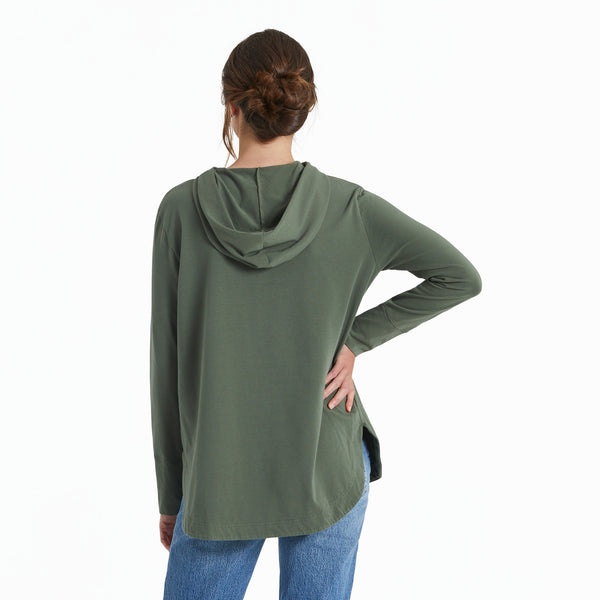 Life Is Good Women's Breathe Sun Crusher-FLEX Hoodie Tunic