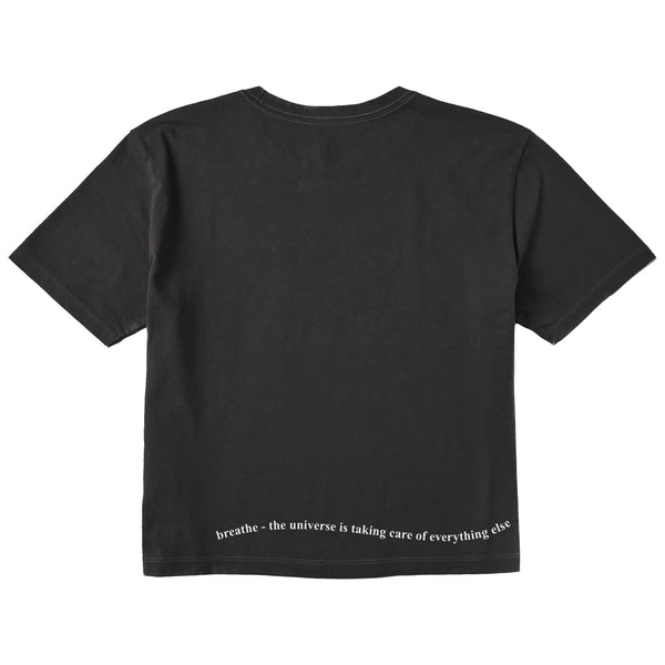 life is good Women's Breathe Swirling Message Short Sleeve Crusher Boxy Tee