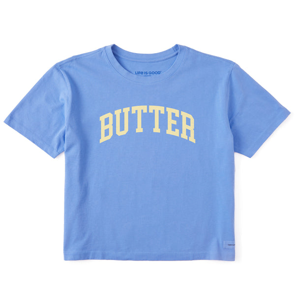 life is good Women's Butter Athletic Arch Short Sleeve Crusher Boxy Tee