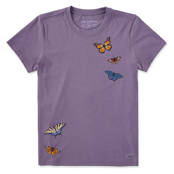 life is good Women's Butterfly Landing Short Sleeve Crusher Tee