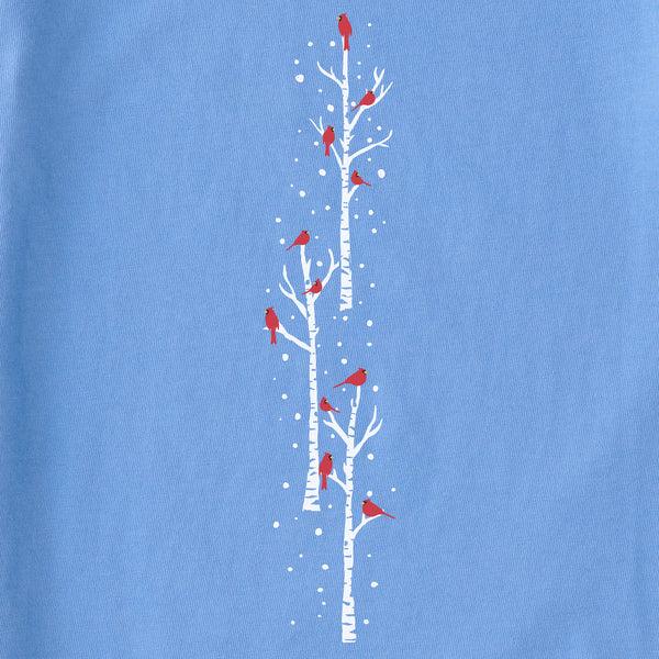 Life Is Good Women's Cardinal Birch Trees Long Sleeve Crusher Tee