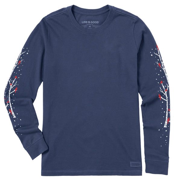 Life Is Good Women's Cardinal Birch Trees Long Sleeve Crusher Tee