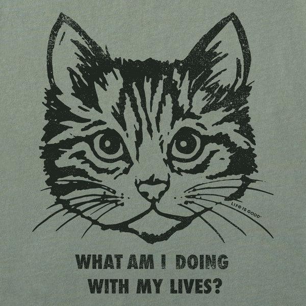 Life Is Good Women's Cat Lives Crusher-LITE Shrunken Tee