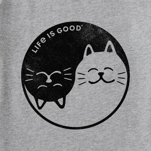 Life Is Good Women's Cat Yin And Yang Short Sleeve Crusher Vee