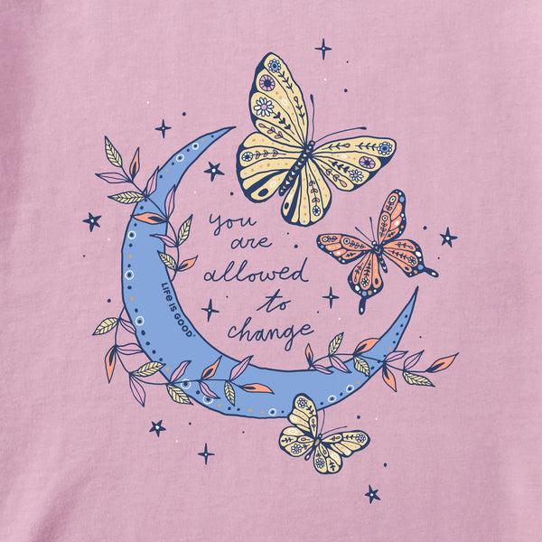 Life Is Good Women's Celestial Butterfly Allowed To Change Snuggle Up Relaxed Sleep Vee