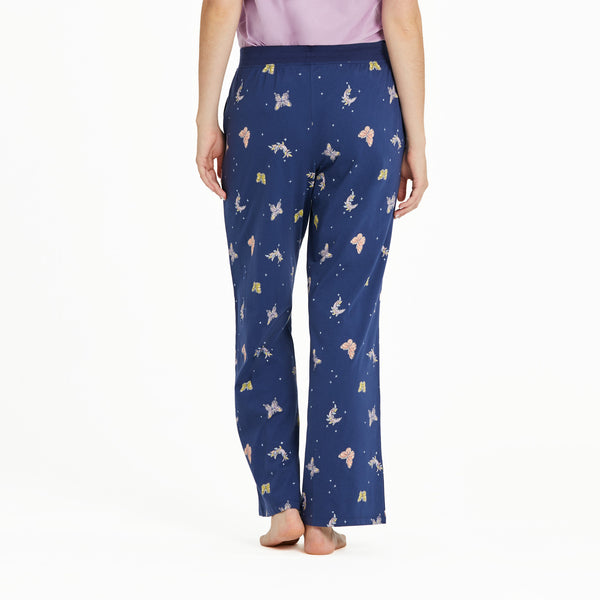 Life Is Good Women's Celestial Butterfly Pattern Snuggle Up Sleep Pant