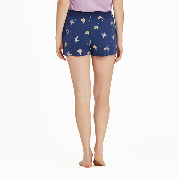 Life Is Good Women's Celestial Butterfly Pattern Snuggle Up Sleep Short