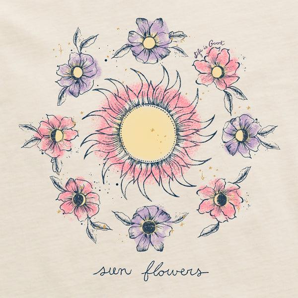 Life Is Good Women's Celestial Florals Crusher-FLEX Oversized Crew