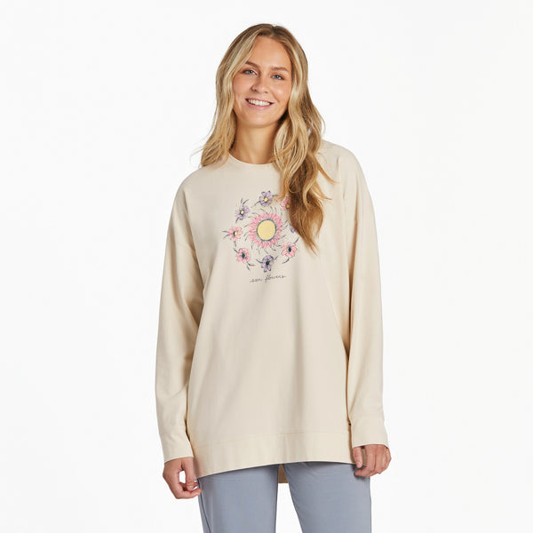 life is good Women's Celestial Florals Crusher-FLEX Oversized Crew