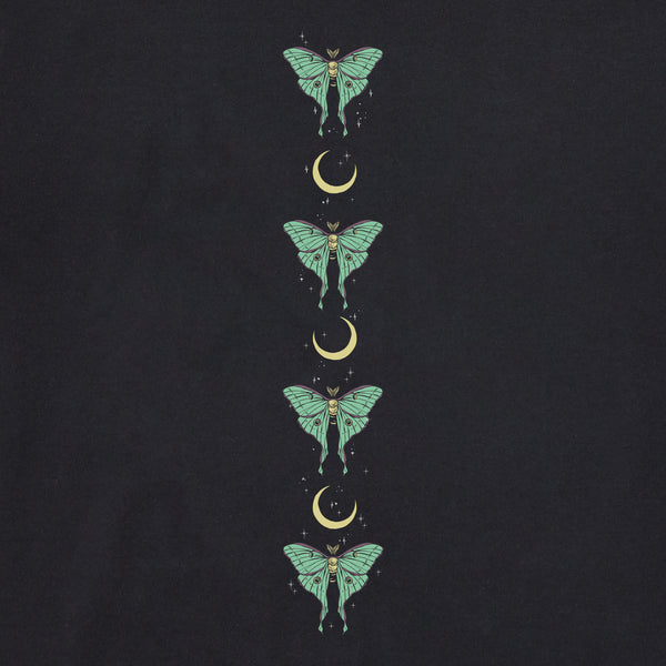 Life Is Good Women's Celestial Luna Moth Long Sleeve Crusher Boxy Tee