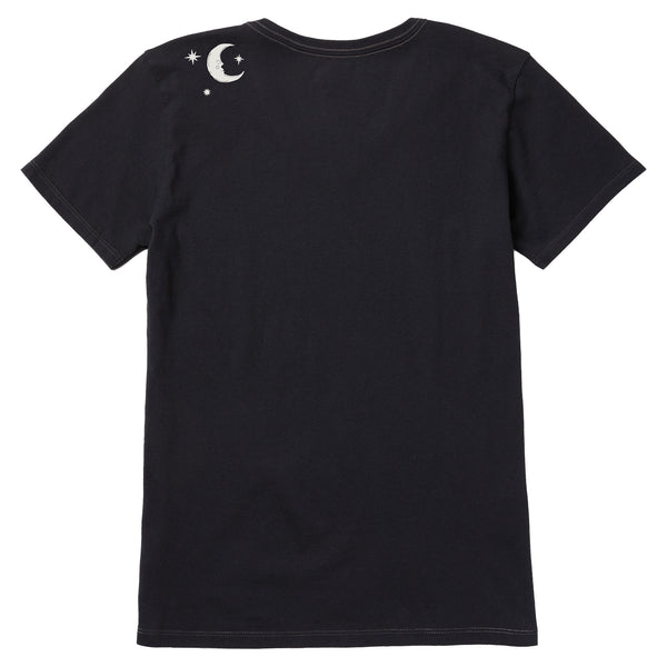 Life Is Good Women's Celestial Moon And Stars Short Sleeve Crusher Tee