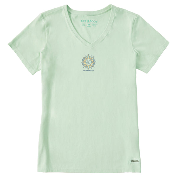 life is good Women's Celestial Sun Short Sleeve Crusher Vee
