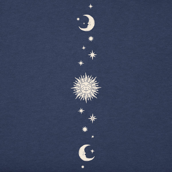Life Is Good Women's Celestial Sun U0026 Moons Long Sleeve Crusher Boxy Tee