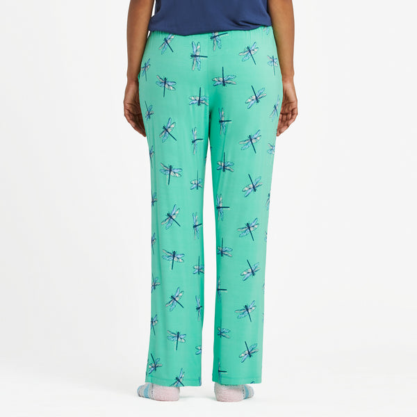 Life Is Good Women's Change Dragonfly Pattern Lightweight Sleep Pant