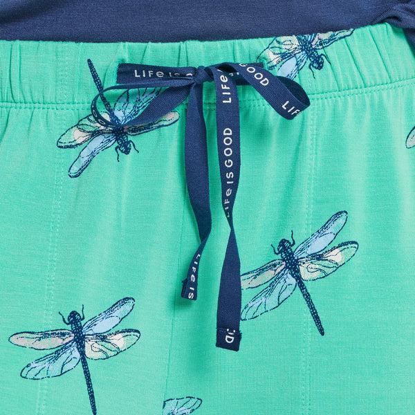 Life Is Good Women's Change Dragonfly Pattern Lightweight Sleep Pant