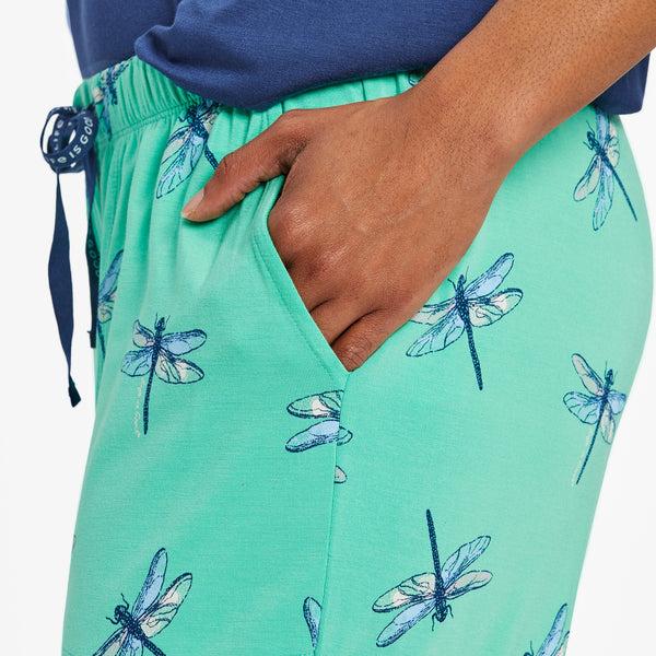 Life Is Good Women's Change Dragonfly Pattern Lightweight Sleep Pant