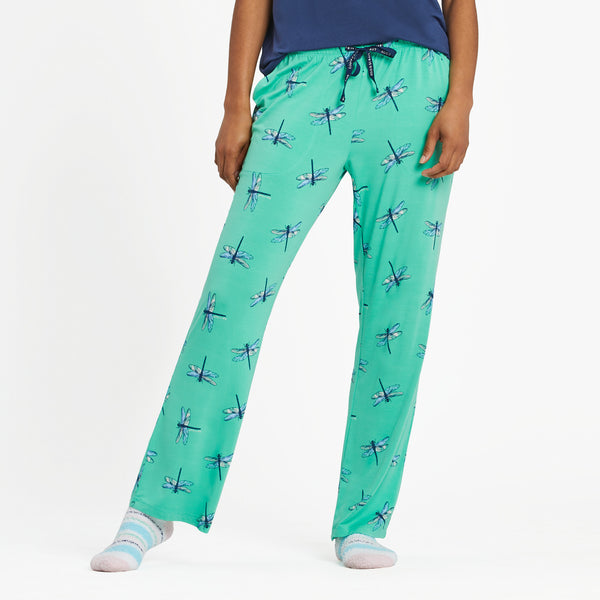 life is good Women's Change Dragonfly Pattern Lightweight Sleep Pant
