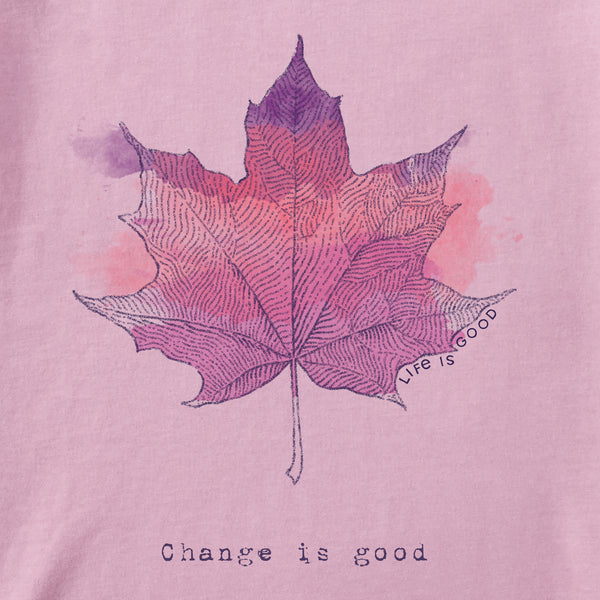Life Is Good Women's Change Leaf Engraved Long Sleeve Crusher Tee