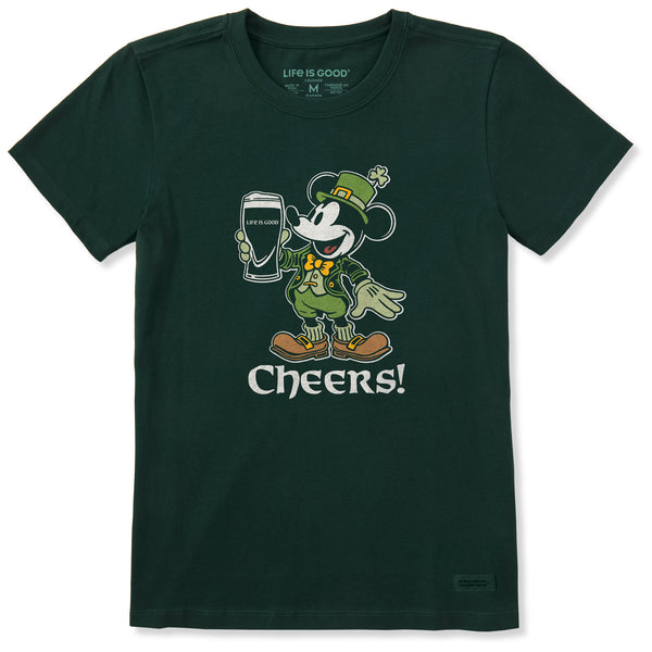 Life Is Good Women's Cheers Leprechaun Willie Short Sleeve Crusher Tee