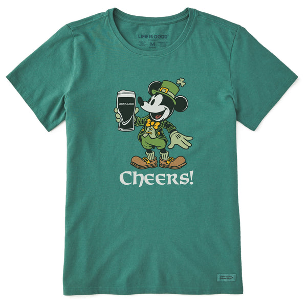 life is good Women's Cheers Leprechaun Willie Short Sleeve Crusher Tee