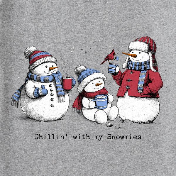Life Is Good Women's Chillin' With My Snowmies Long Sleeve Crusher Tee