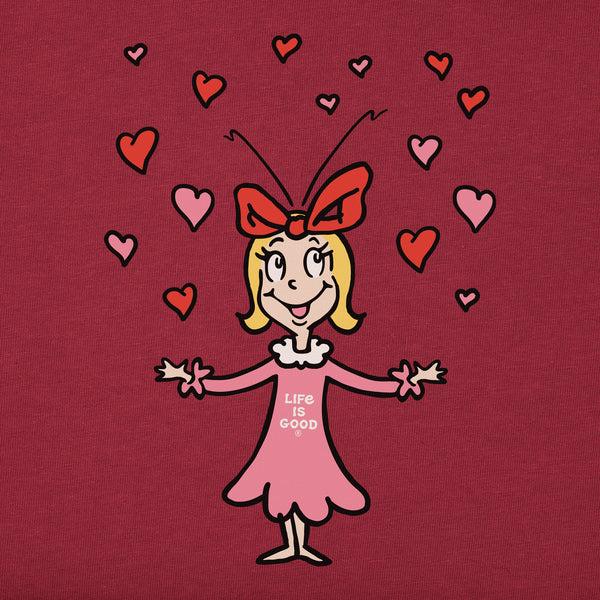 Life Is Good Women's Cindy-Lou Hearts Long Sleeve Crusher Tee