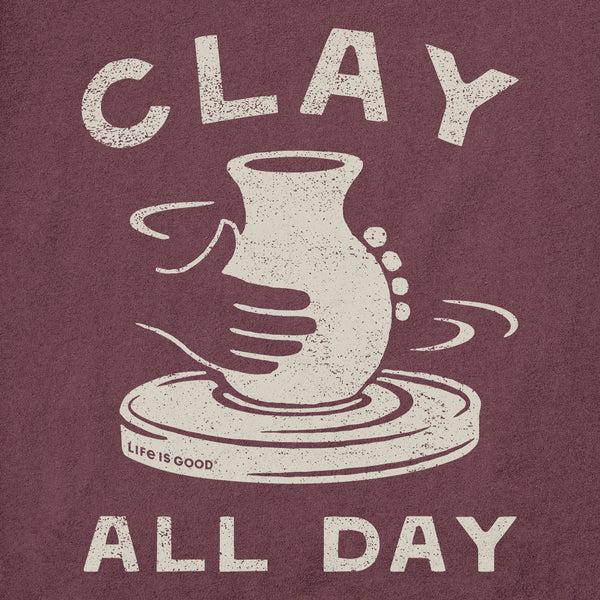 Life Is Good Women's Clay All Day Pottery Short Sleeve Crusher Tee