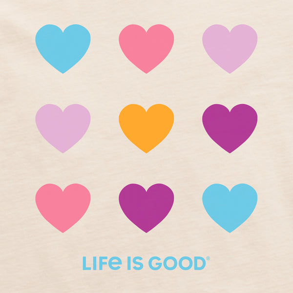 Life Is Good Women's Clean Heart Grid Good Vibes Fleece Zip Hoodie