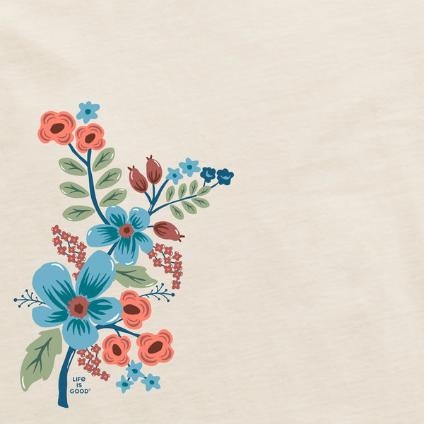 Life Is Good Women's Climbing Wildflowers Short Sleeve Crusher Tee