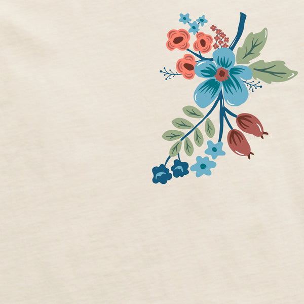 Life Is Good Women's Climbing Wildflowers Short Sleeve Crusher Tee