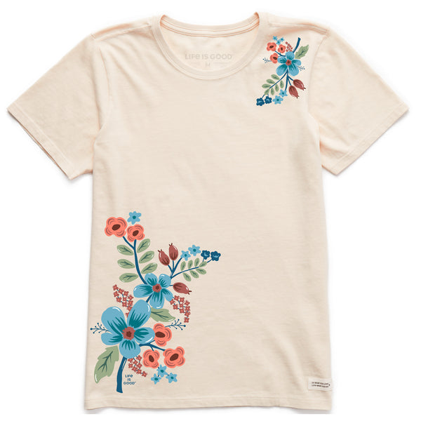 life is good Women's Climbing Wildflowers Short Sleeve Crusher Tee