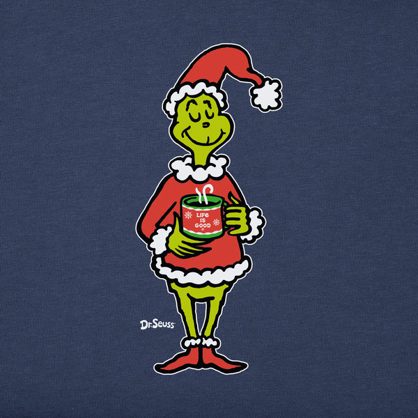 Life Is Good Women's Coffee Makes Me Less Grinchy Long Sleeve Crusher Tee