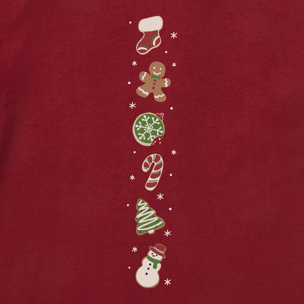 Life Is Good Women's Cookies For Santa Long Sleeve Crusher Vee