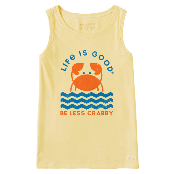 life is good Women's Crafty Be Less Crabby Geometric Crusher Tank