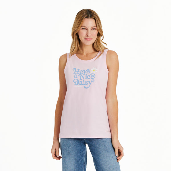 life is good Women's Crafty Have a Nice Daisy Crusher Tank