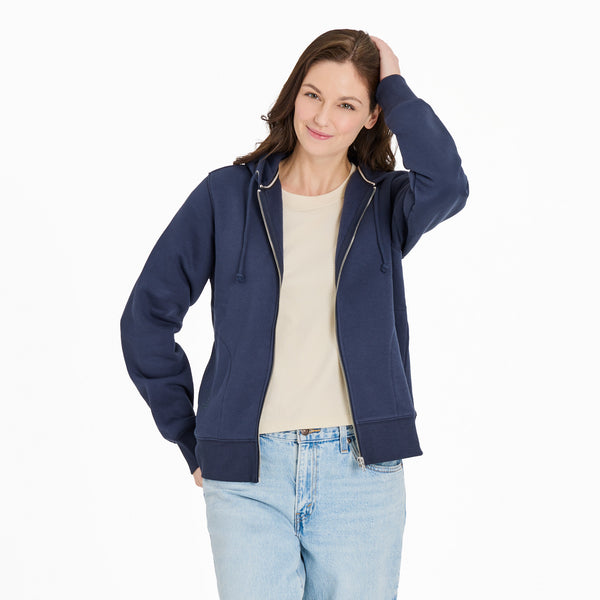life is good Women's Crafty LIG Stacked Good Vibes Fleece Zip Hoodie