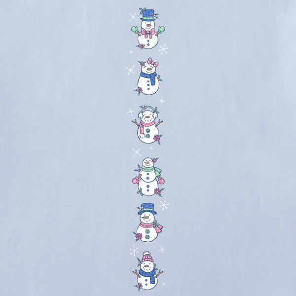 Life Is Good Women's Cute Snowmen Long Sleeve Crusher Tee